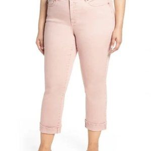 NYDJ Marilyn Straight Leg Cropped Roll Cuff Jeans 28W